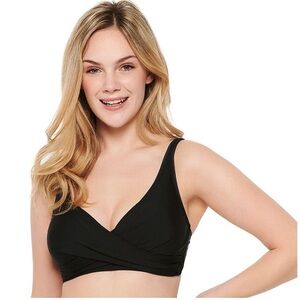 Womens Size XXL Apt 9 Kohl’s Surplice black bikini top NWT